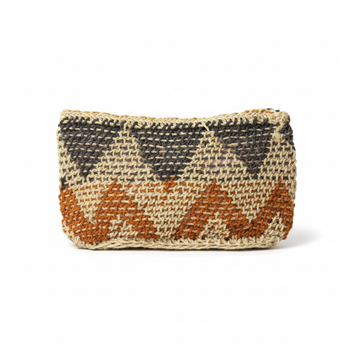 Cream and rust pouch